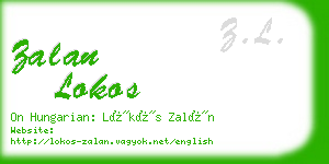 zalan lokos business card